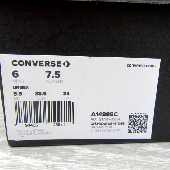 Converse Run Star Hike Platform Rose Cross Stitch Womens Size 7.5 NEW - Picture 14 of 16